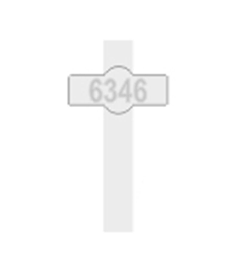 Grabnummer, 105 x 34 mm