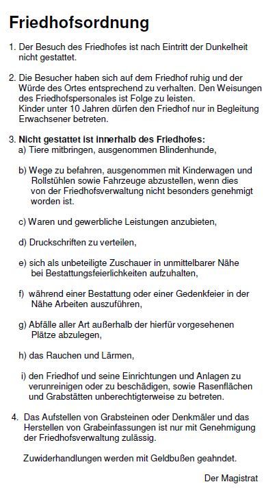 Friedhofsordnung