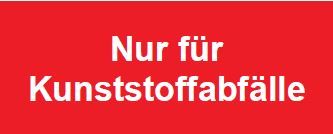 Schild zur Abfalltrennung