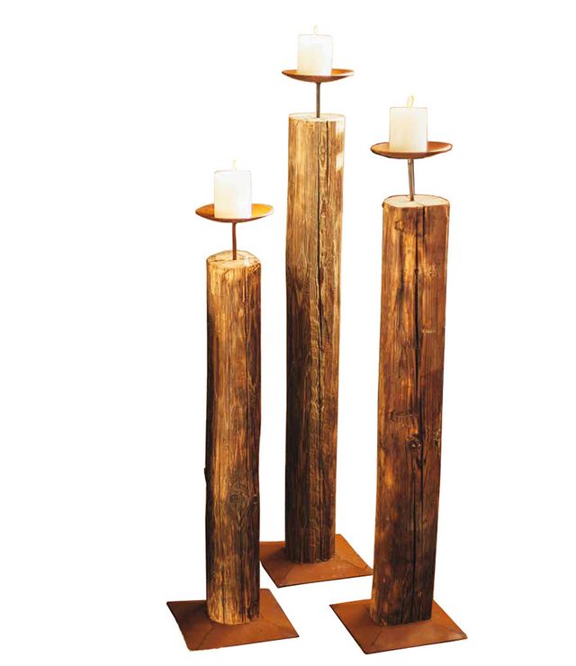 Holz-Kerzenständer