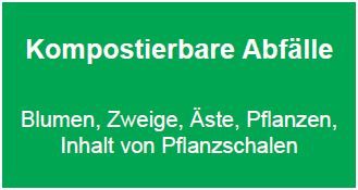 Schild zur Abfalltrennung