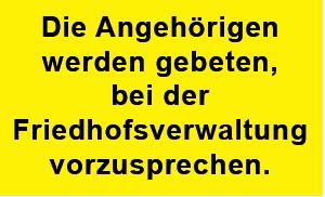 Hinweisschild in Siebdruck