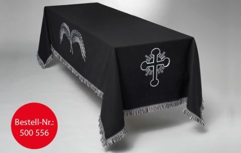 Katafalkdecke, Wolltuch schwarz 