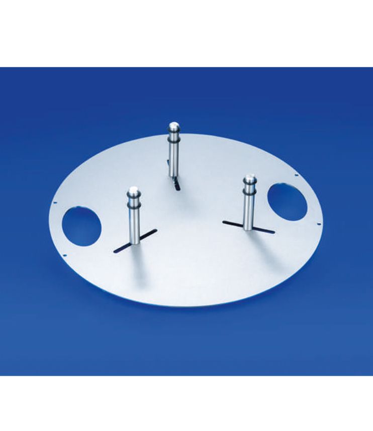 Urnentrage aus Edelstahl mit Griffmulden und 3 verstellbaren Bolzen