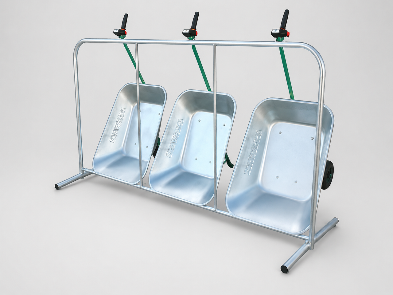 Pfandstation mit 3 Wagen