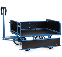 Handpritschenwagen mit Bordwänden 2000x1000 mm, Vollgummirädern