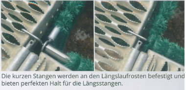 Grabmatten mit Teleskopstangen