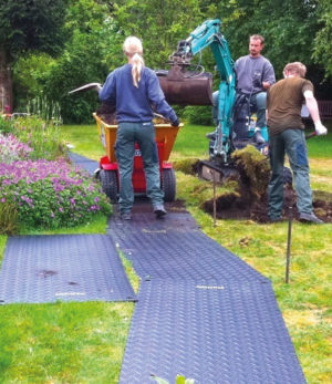 Geh- und Fahrplatten aus LD-PE-Recycling-Kunststoff