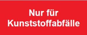 Schild zur Abfalltrennung 