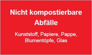 Schild zur Abfalltrennung 
