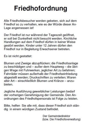 Friedhofsordnung 
