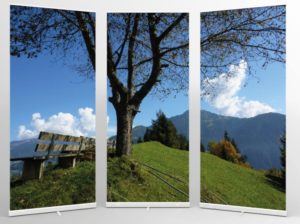Roll-Up-Display 3-teilig (3 Banner à 85 x 200 cm) 