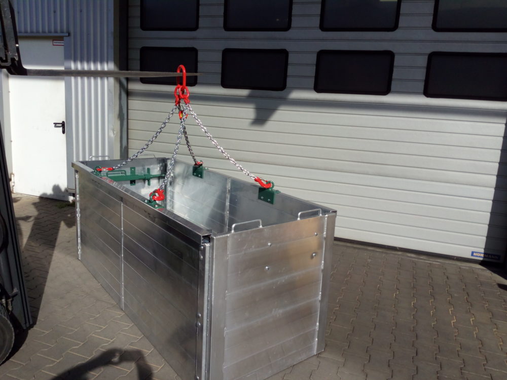 Stirnteile aus Aluminium-Bordwandprofilen, Preis pro Paar