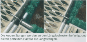 Grabmatten Typ „K“, mit teleskopierbaren Stangen