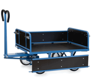 Handpritschenwagen mit Bordwänden 2000x1000 mm, Vollg.
