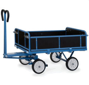 Handpritschenwagen mit Bordwänden 2000x1000 mm, Vollg.
